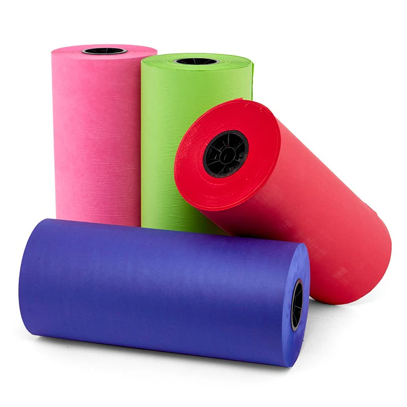 A palette of colourful paper sheets arranged neatly